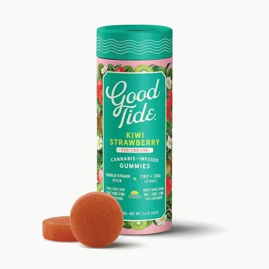 Good tide - 10CT- KIWI STRAWBERRY- 1:1:1 THC:CBD:CBG- GUMMIES