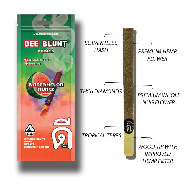 Dee thai - 2G- WATERMELON RUNTZ- INFUSED BLUNT