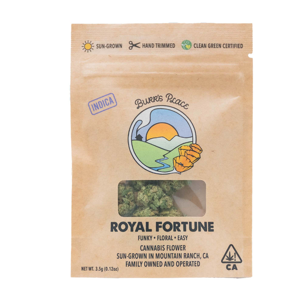 Burr's place - 1/8 OZ- ROYAL FORTUNE- SUN GROWN SMALLS