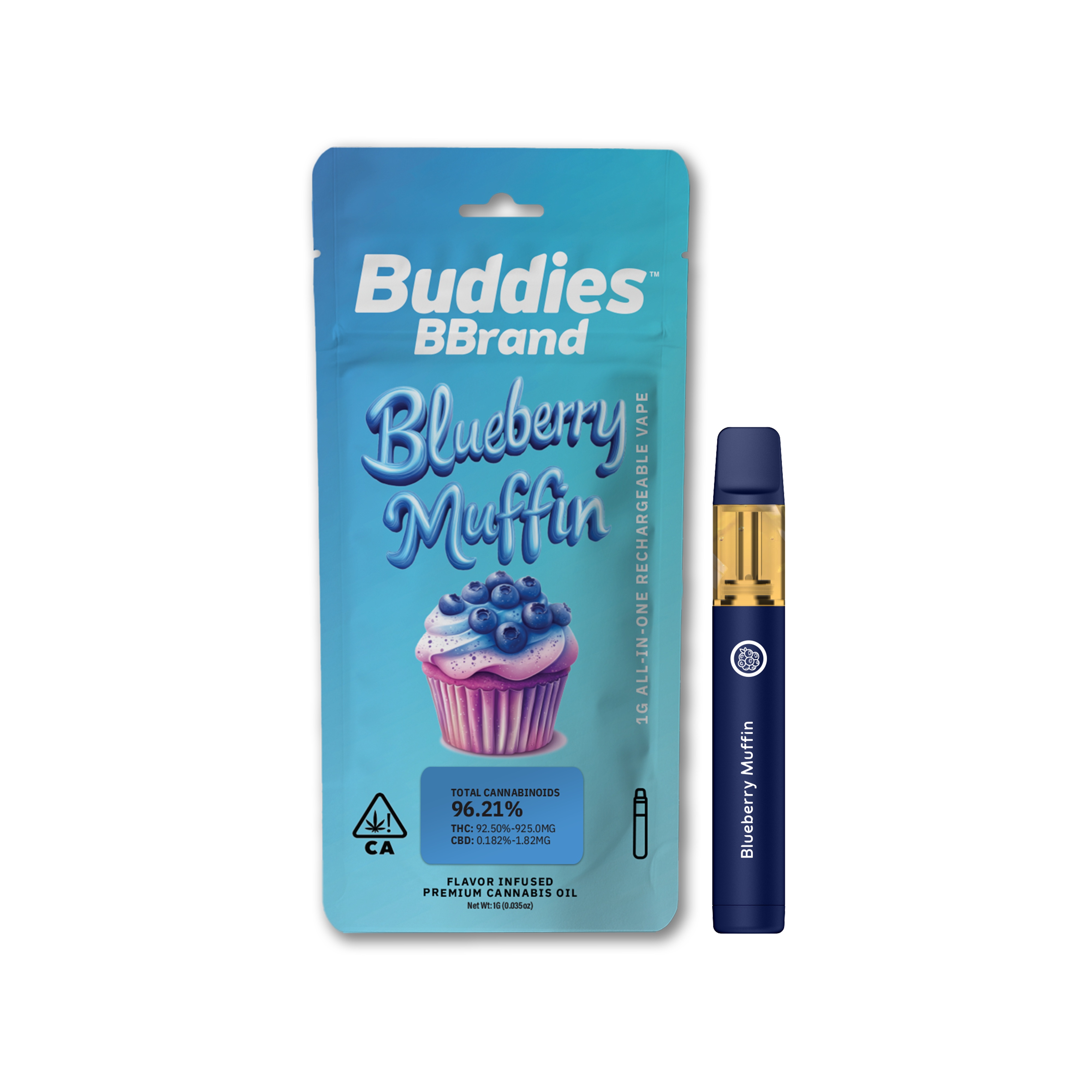 1G- BLUEBERRY MUFFIN- FLAVOR INFUSED- DISPOSABLE
