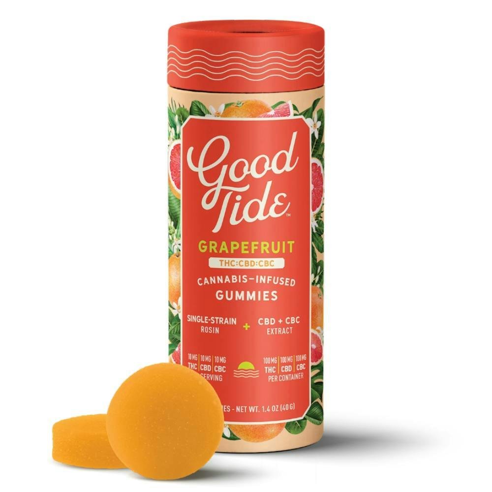 Good tide - 10CT- GRAPEFRUIT- 1:1:1 THC:CBC:CBD- GUMMIES
