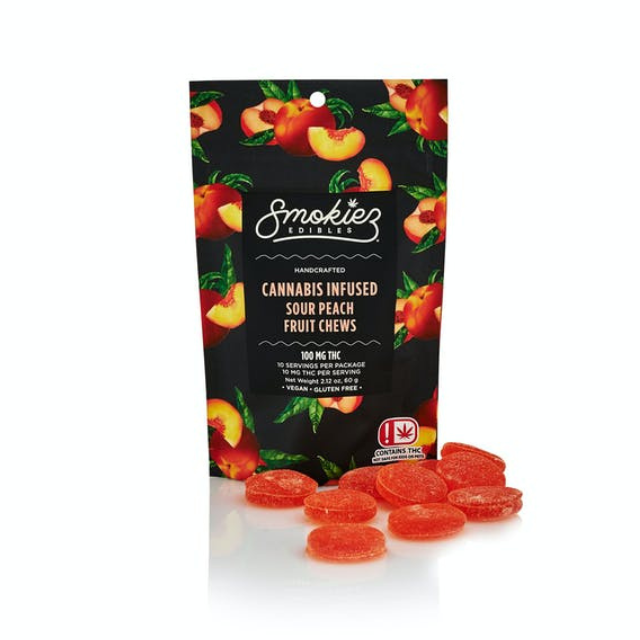 10CT- SOUR PEACH- FRUIT CHEWS