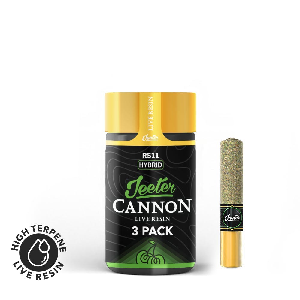 3PK- 0.5G- RS11 - LIVE RESIN INFUSED- CANNONS