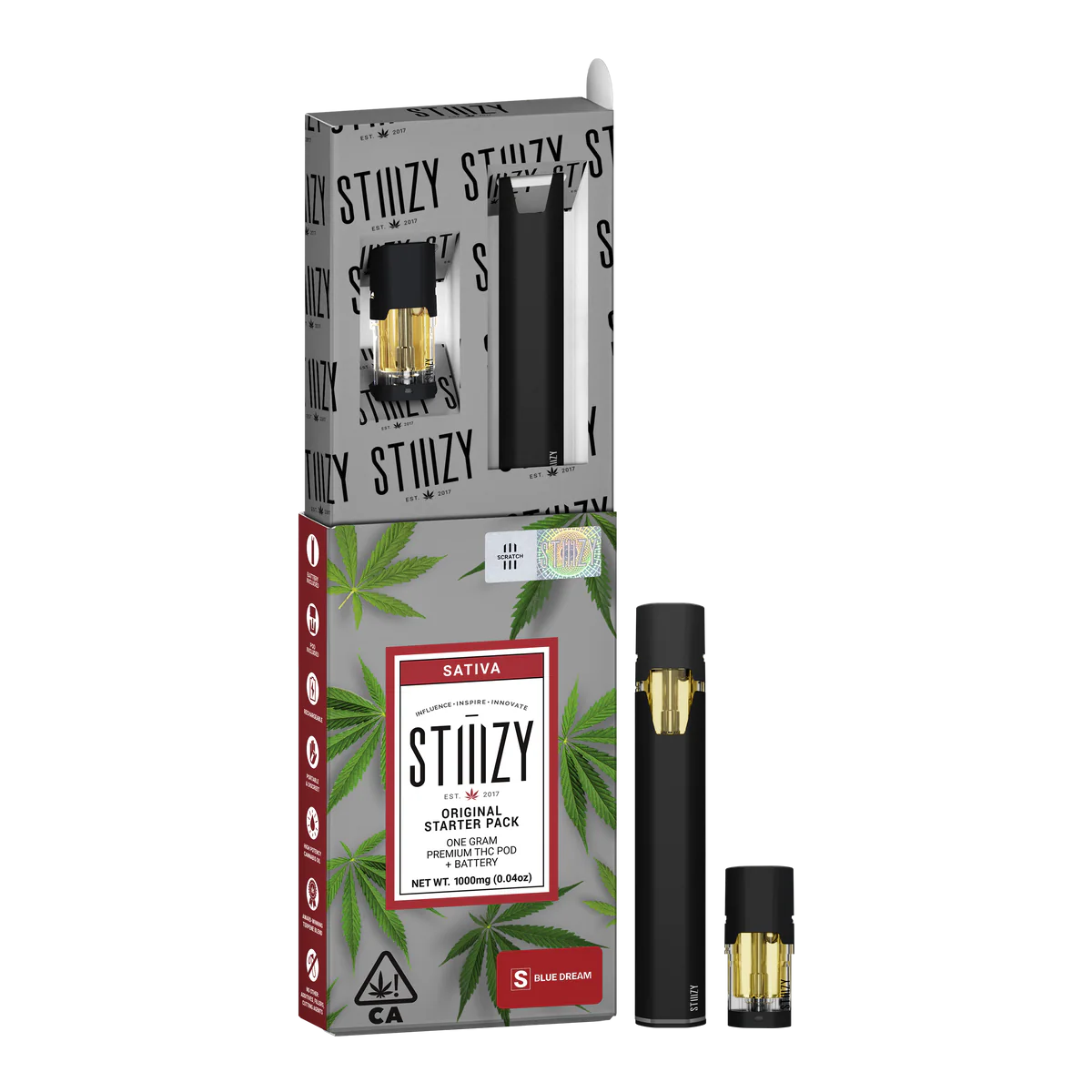 Stiiizy - 1G- BLUE DREAM- THC POD + BATTERY- STARTER PACK Main Image