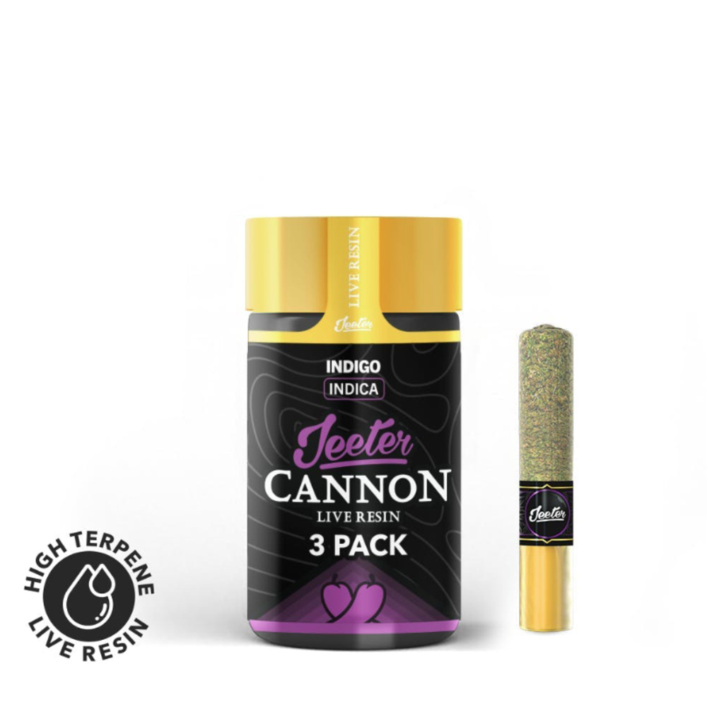 3PK- 0.5G- INDIGO - LIVE RESIN INFUSED- CANNONS
