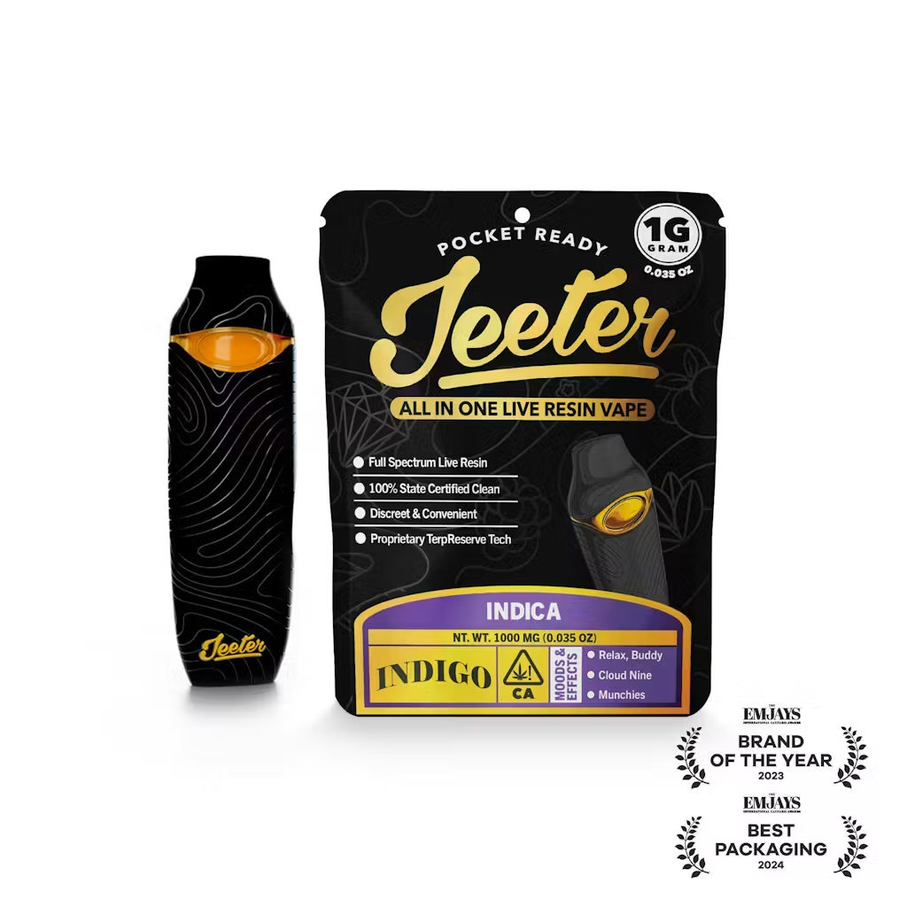 Jeeter - 1G- INDIGO - LIVE RESIN- DISPOSABLE Main Image