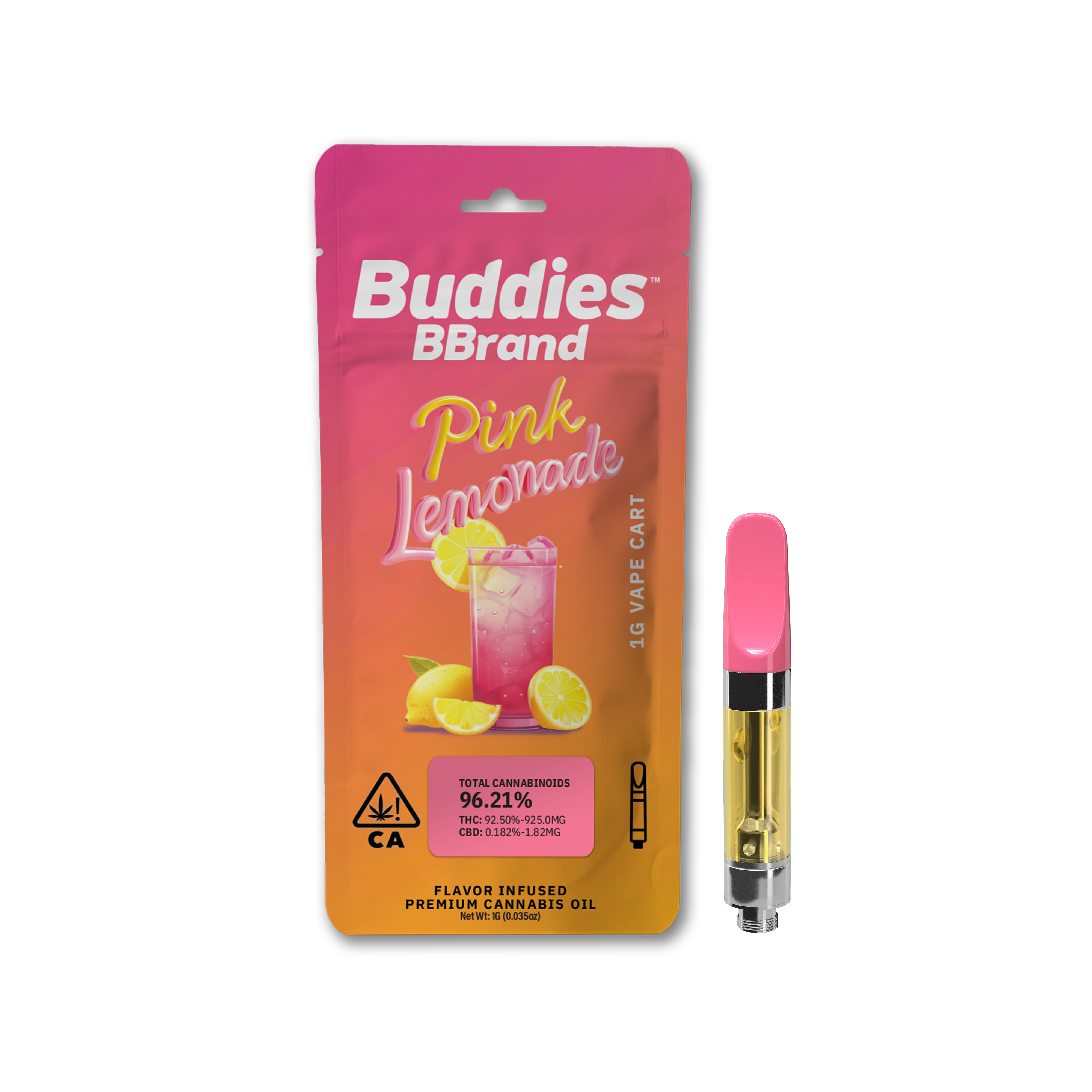 Buddies - 1G- PINK LEMONADE- FLAVOR INFUSED- CARTRIDGE Main Image