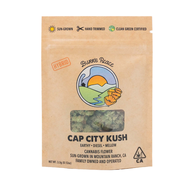 Burr's place - 1/8 OZ- CAP CITY KUSH- SUN GROWN