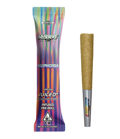 Sluggers - 0.7G- EUPHORIA- DIAMONDS & HASH- INFUSED PREROLL Main Image
