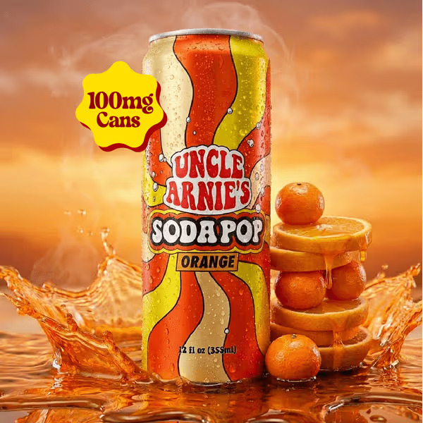 Uncle arnie's - 12 FLOZ- 100MG- ORANGE- SODA POP Main Image