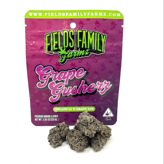 Fields family farmz - 1/8 OZ- GRAPE GUSHERZ- PREMIUM INDOOR