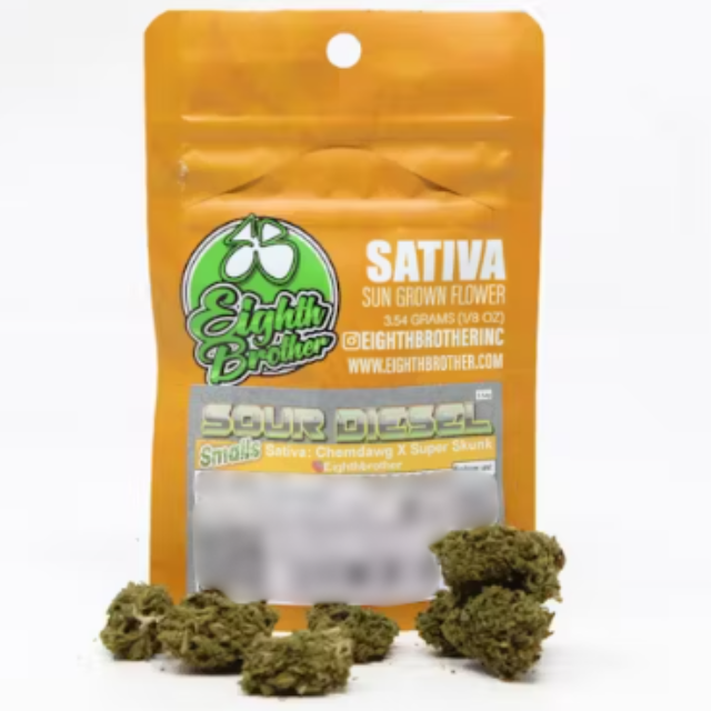 Eighth brother - 1/2 OZ- SOUR DIESEL- SUN GROWN- SMALLS Main Image