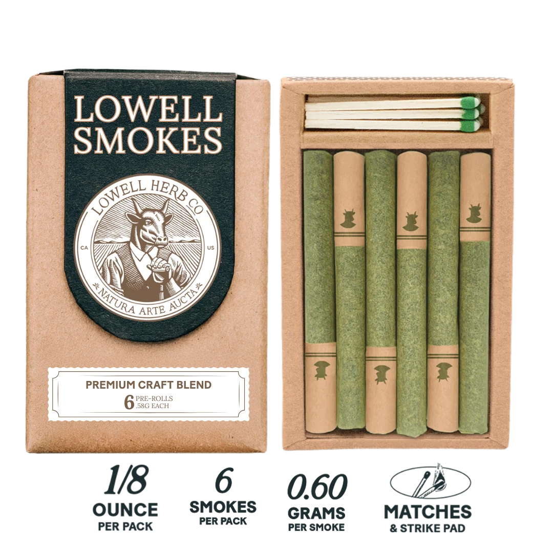 Lowell herb co. - 6PK- 0.58G- THE CHILL INDICA- PRE-ROLLS Main Image