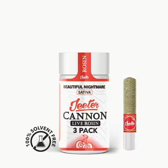 Jeeter - 3PK- 0.5G- BEAUTIFUL NIGHTMARE- SOLVENTLESS INFUSED- CANNONS