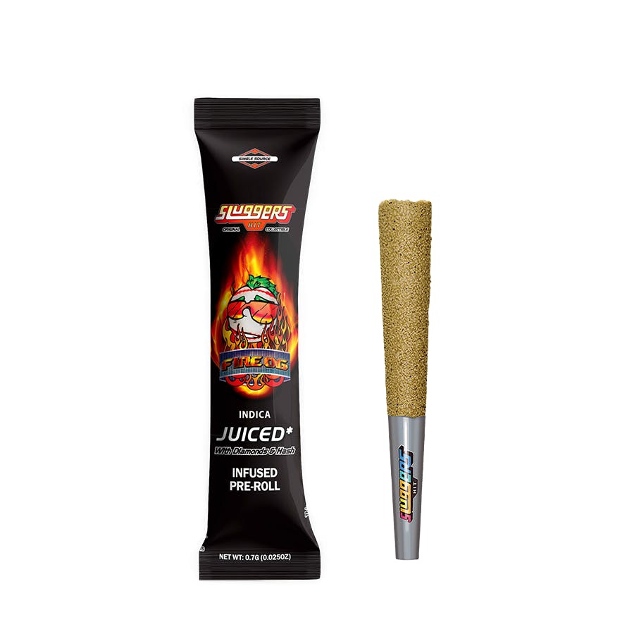 0.7G- FIRE OG- DIAMONDS & HASH- INFUSED PREROLL