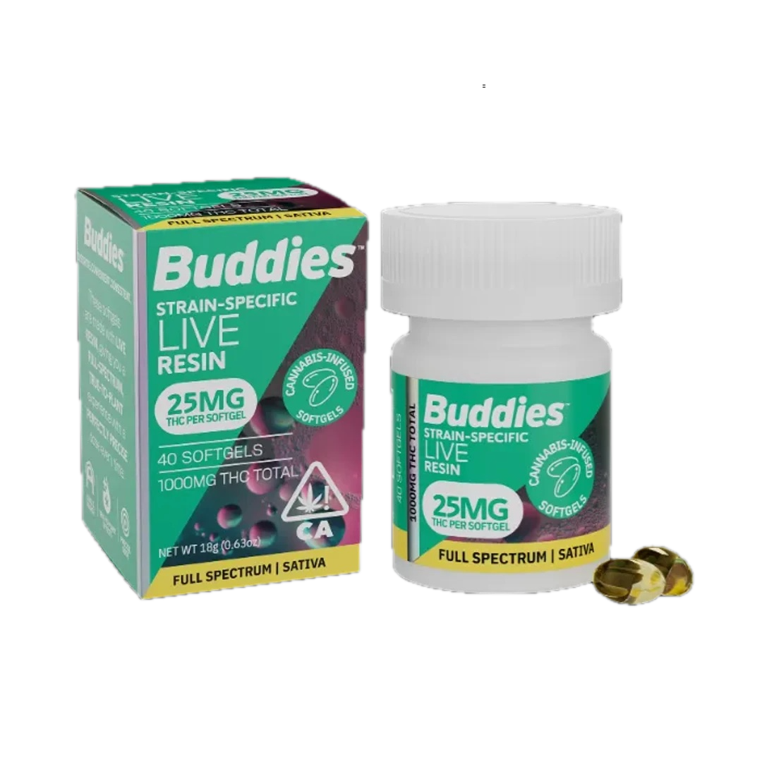 40CT- 25MG CAPSULES- SATIVA- LIVE RESIN