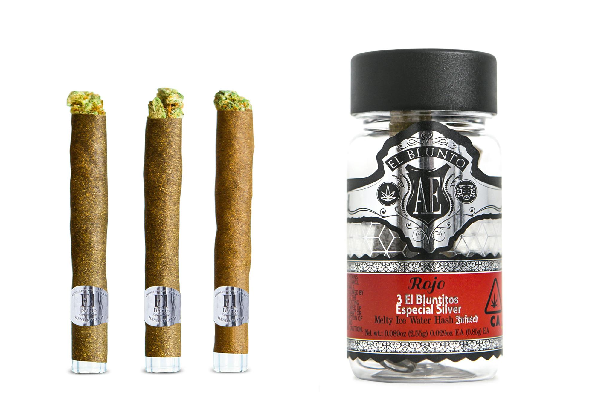 3PK- 0.85G- EL BLUNTITO- SILVER ROJO- HASH INFUSED