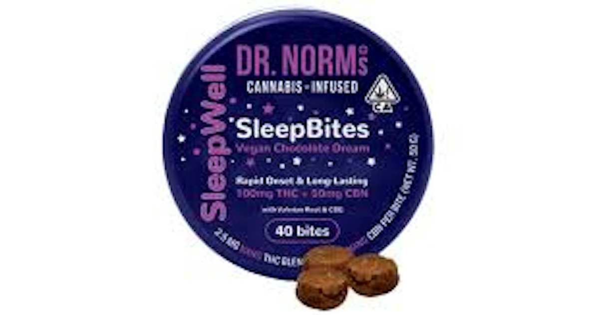 Dr. norm's - 40CT- SLEEP BITES- VEGAN MINI BROWNIE- NANO Main Image
