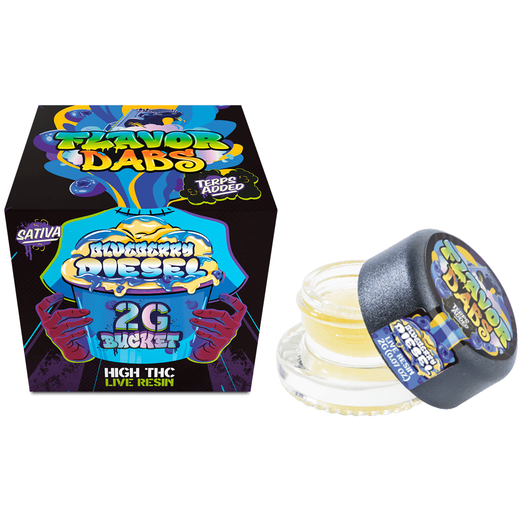 2G- BLUEBERRY DIESEL- LIVE RESIN + TERPENES- FLAVOR DABS