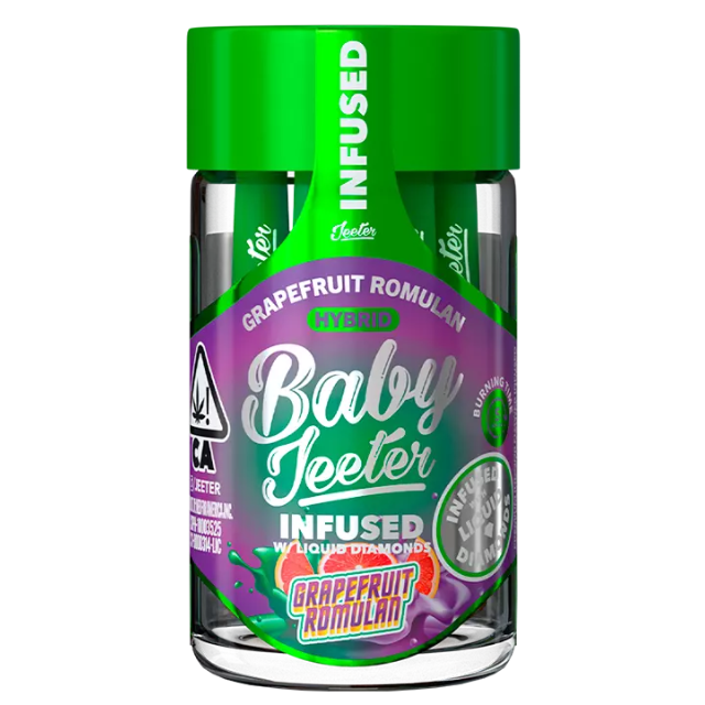 5PK- 0.5G- GRAPEFRUIT ROMULAN- INFUSED- BABY JEETERS