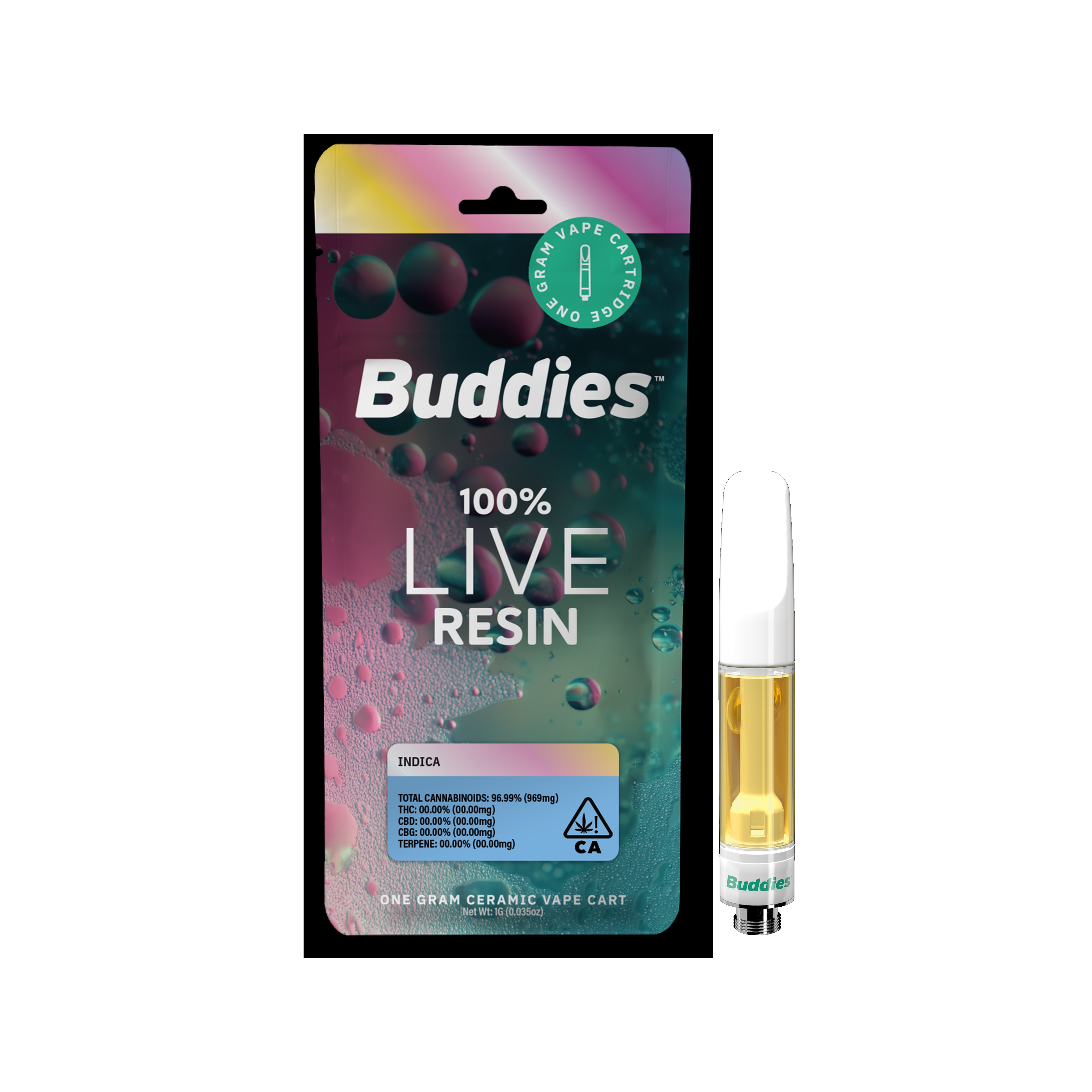 Buddies - 1G- DADDY LARRY- LIVE RESIN- CARTRIDGE Main Image