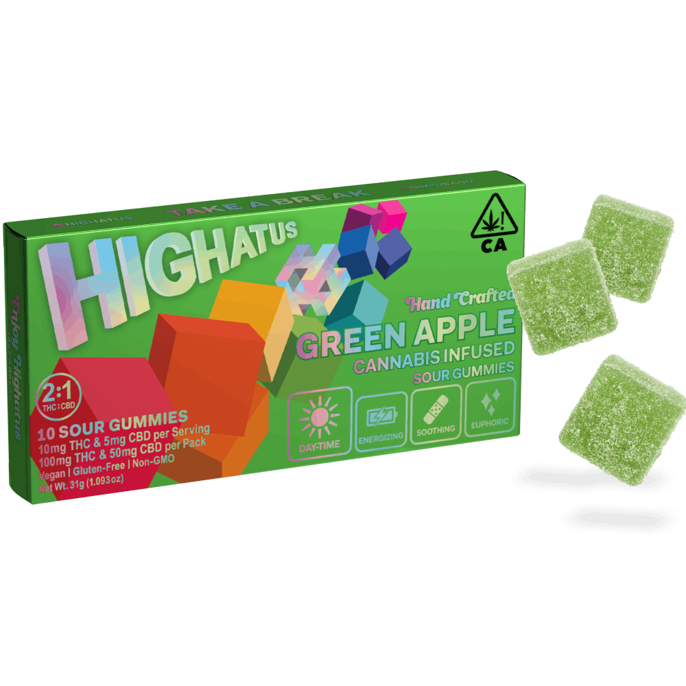 Green Apple CBD Sour Gummies - 100 mg