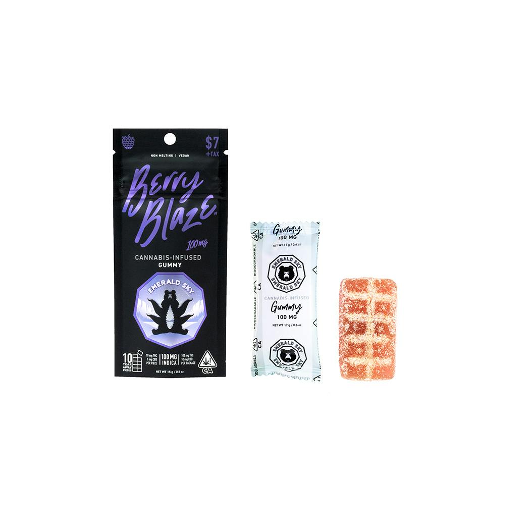 Emerald Sky: INDICA BERRY BLAZE GUMMIES - 100 MG