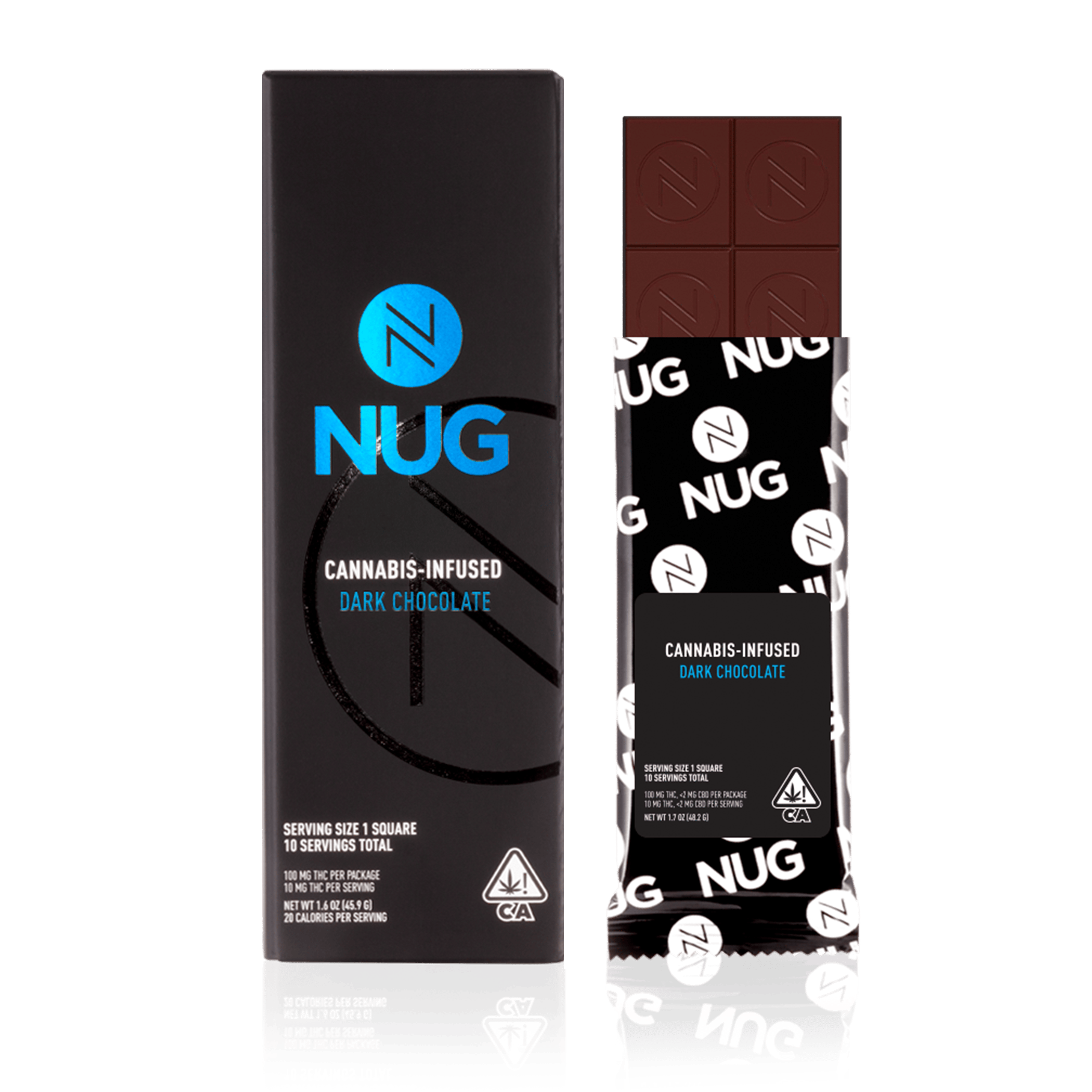 NUG: DARK CHOCOLATE BAR - 100 MG
