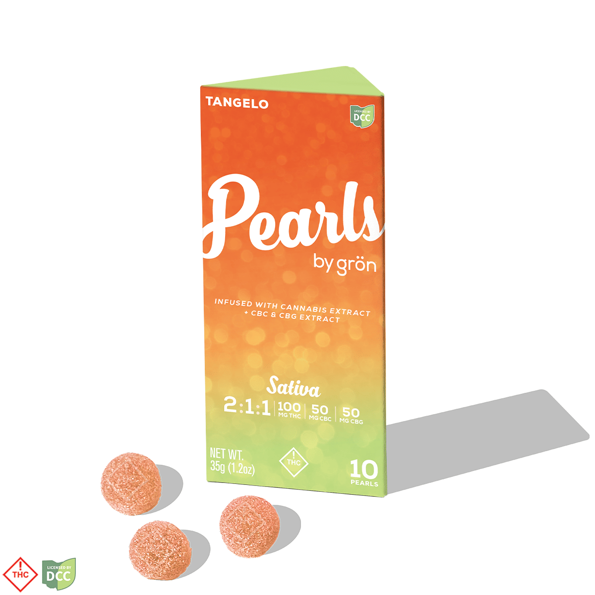 Pearls: TANGELO GUMMIES 2:1:1 THC:CBC:CBG - 100 MG