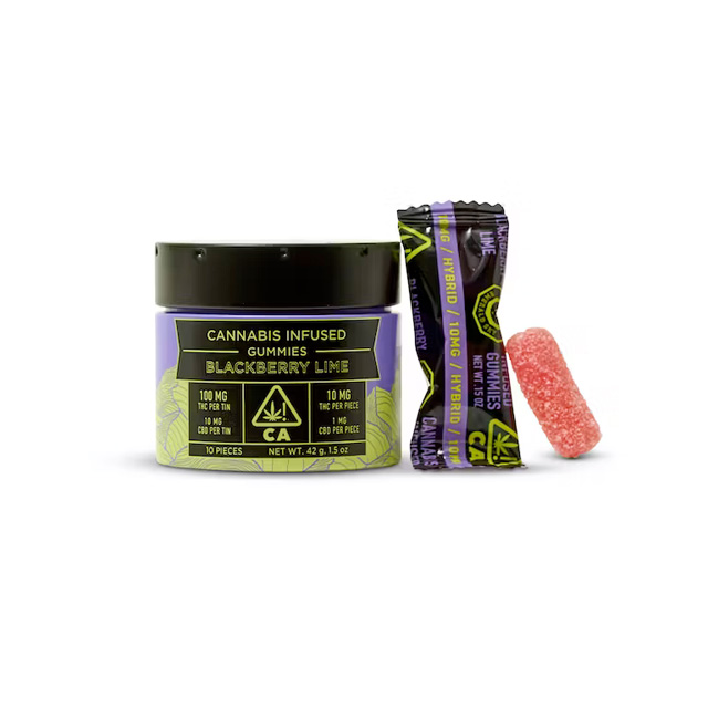 BLACKBERRY LIME LIVE RESIN GUMMIES - 100 MILLIGRAMS
