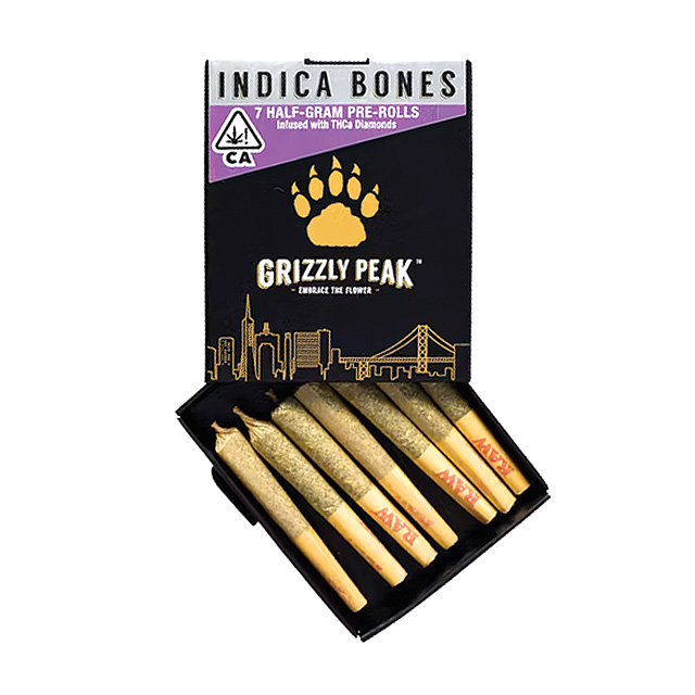 INDICA BONE INFUSED PREROLL 7 PACK - thcexoticsuk