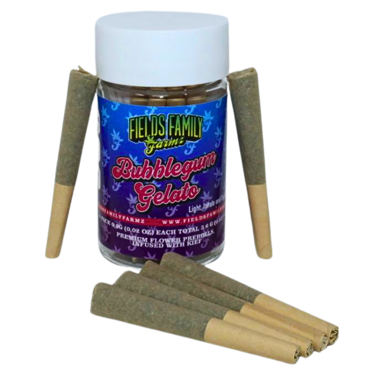 Bubblegum Gelato Infused Preroll - 3.6 g - 6 Pack