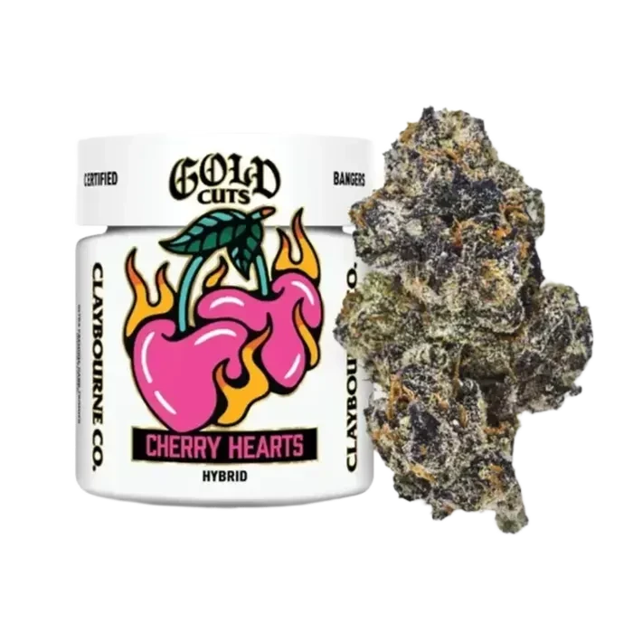 Claybourne Co.: Cherry Hearts Gold Cut