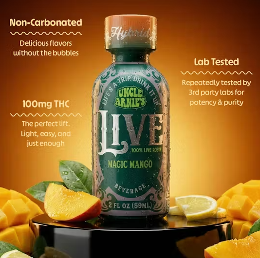 Uncle Arnies | Rosin Magic Mango Shot   100 Mg