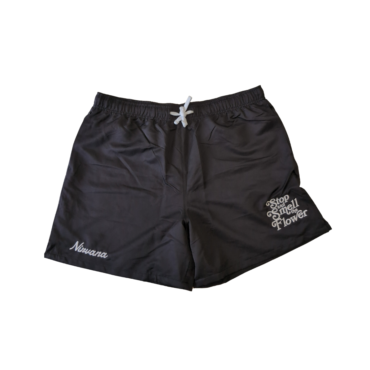 SHORTS | STOP AND SMELL THE FLOWERS | BLACK | LARGE