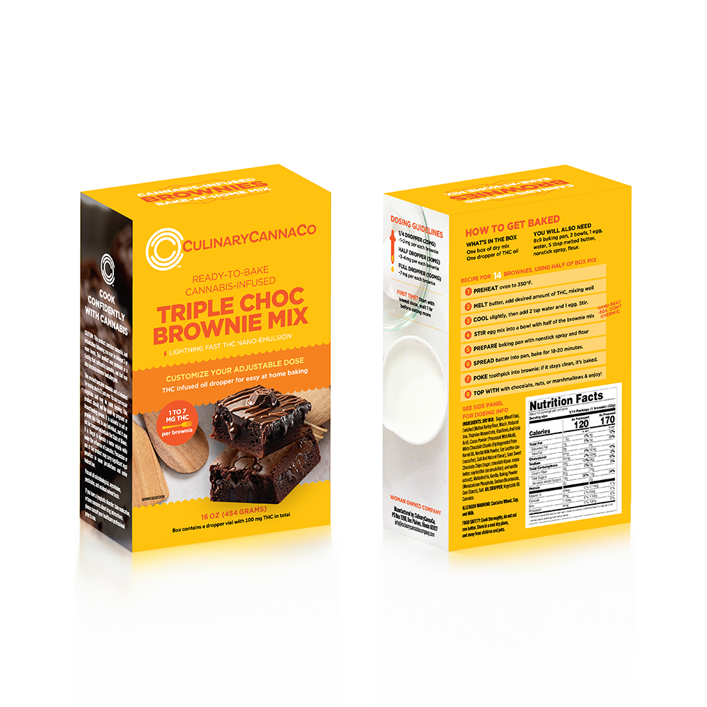 BAKING MIX | TRIPLE CHOCOLATE BROWNIE | 100MG