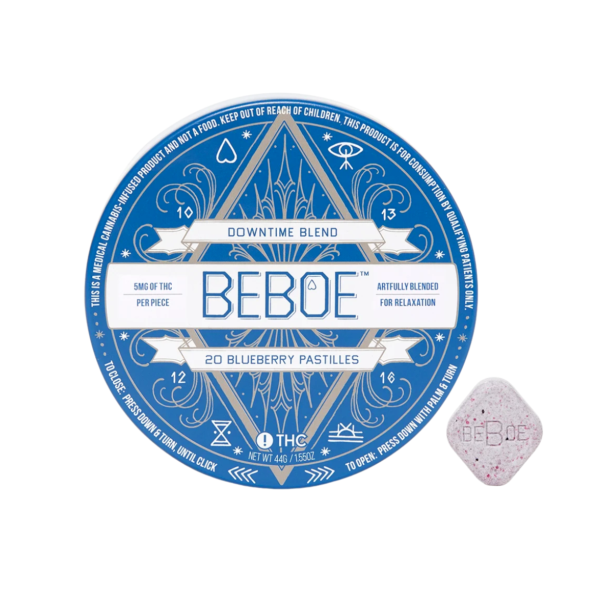PASTILLES | BLUEBERRY 1:1 THC CBD | 100MG | 20PK