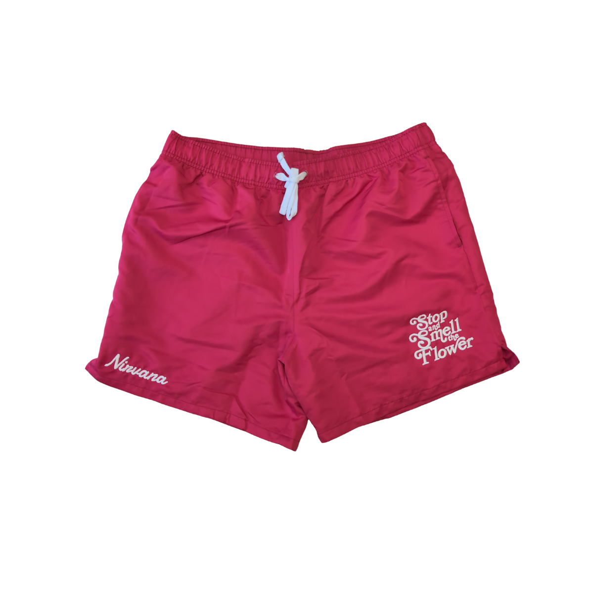 SHORTS | STOP AND SMELL THE FLOWERS | RED | LARGE