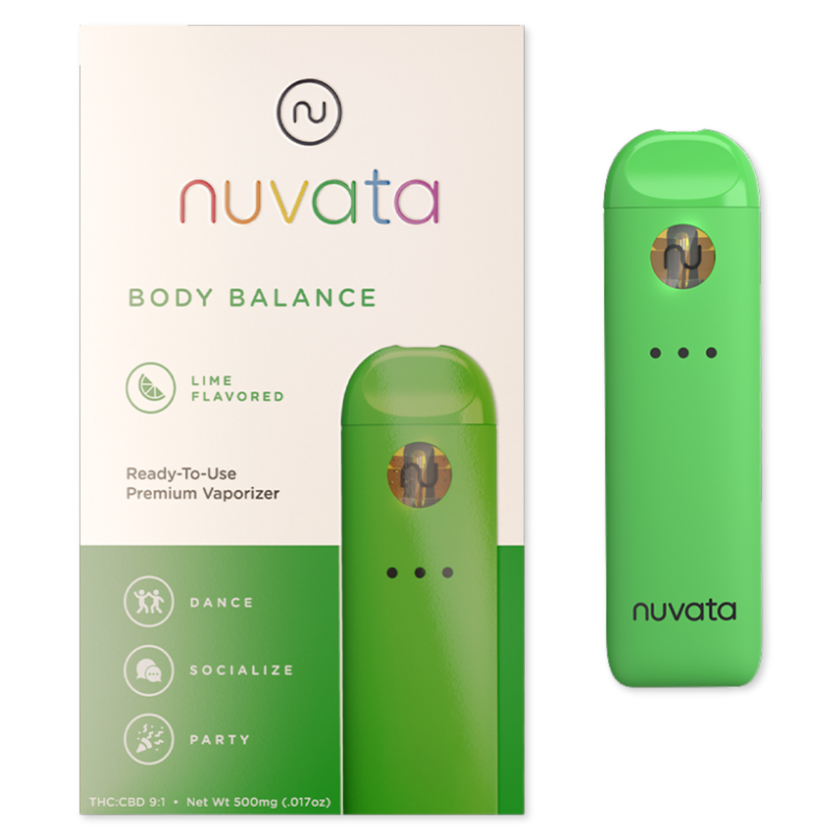NUVATA - DISPOSABLE | BODY BALANCE LIME 9:1 | .5G