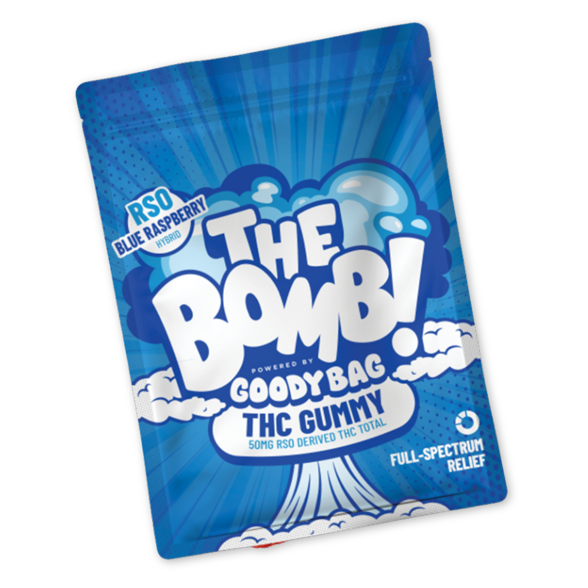 GOODY BAG - GUMMY | RSO | THE BOMB | BLUE RASPBERRY | 50MG | 1PK