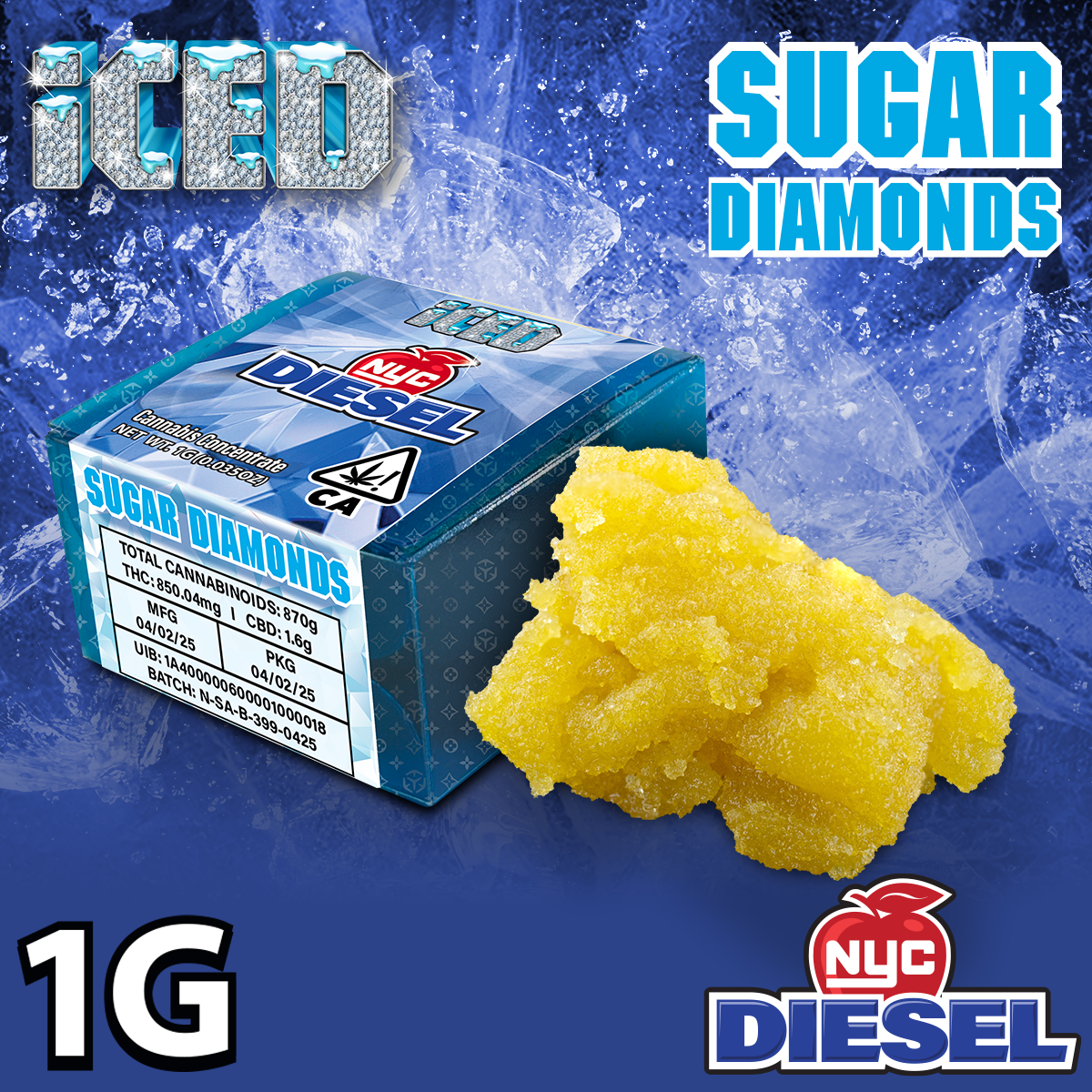 ICED — NYC DIESEL 1.0G SUGAR DIAMONDS -
