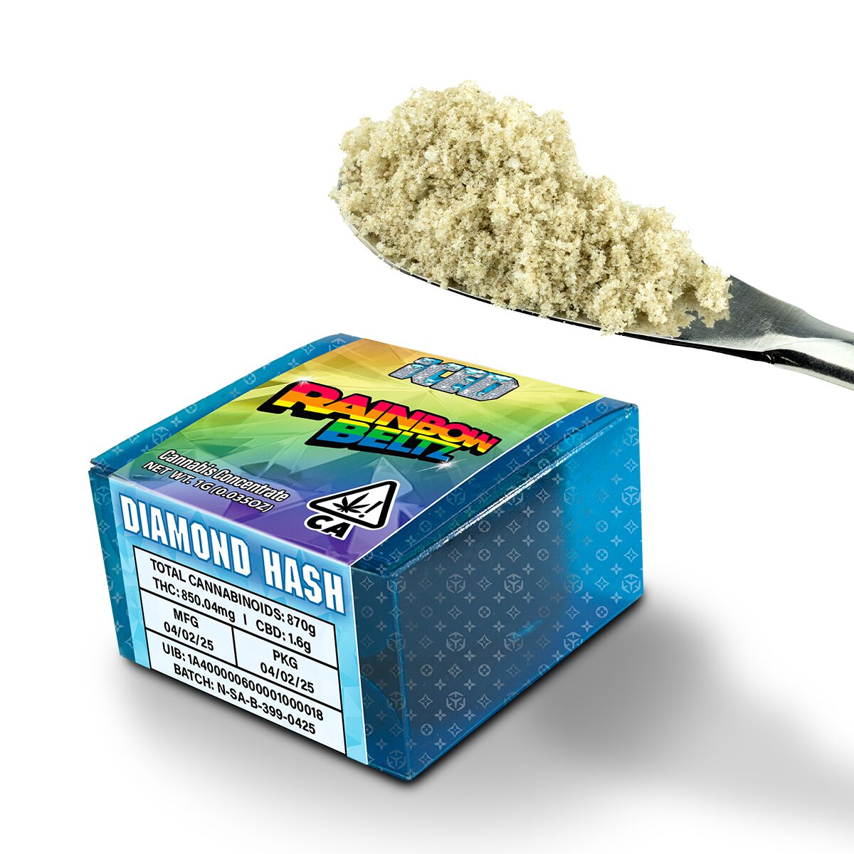 ICED — RAINBOW BELTZ 1.0G DIAMOND HASH -
