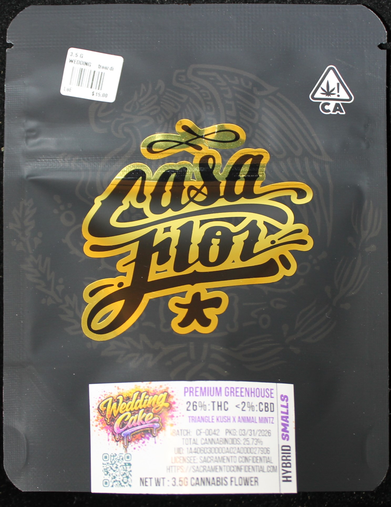 Casa Flor — WEDDING CAKE 3.5G SMALLS -