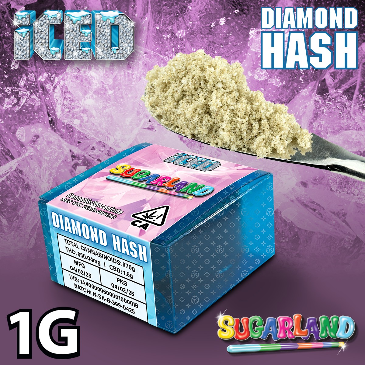 ICED — SUGARLAND DIAMOND HASH -