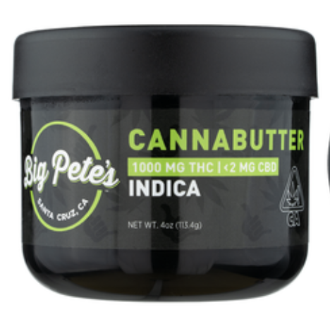 Big Pete's Treats: CANNABUTTER INDICA JAR 1000MG
