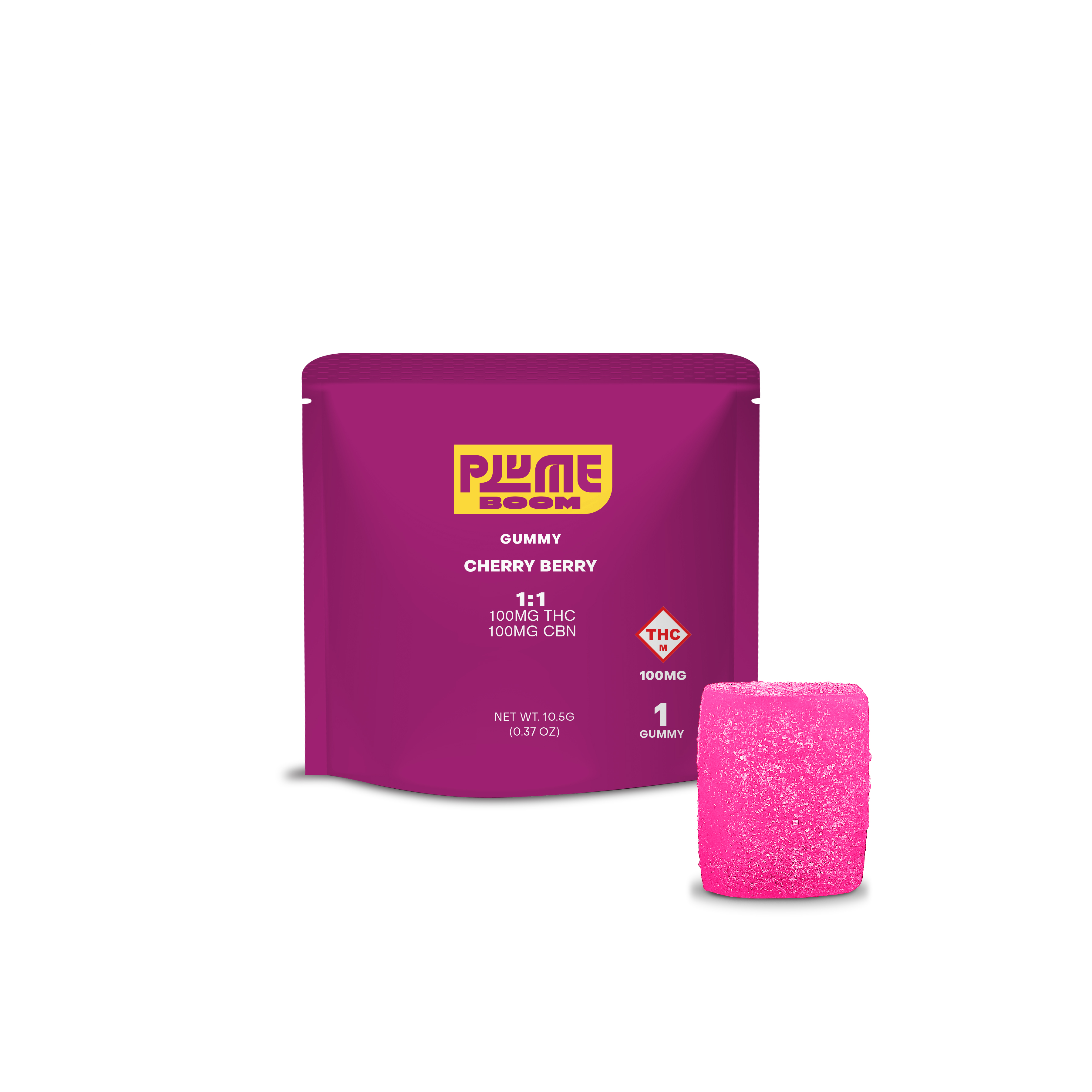 PLUME BOOM GUMMY CHERRY BERRY 1:1 (I) 100MG