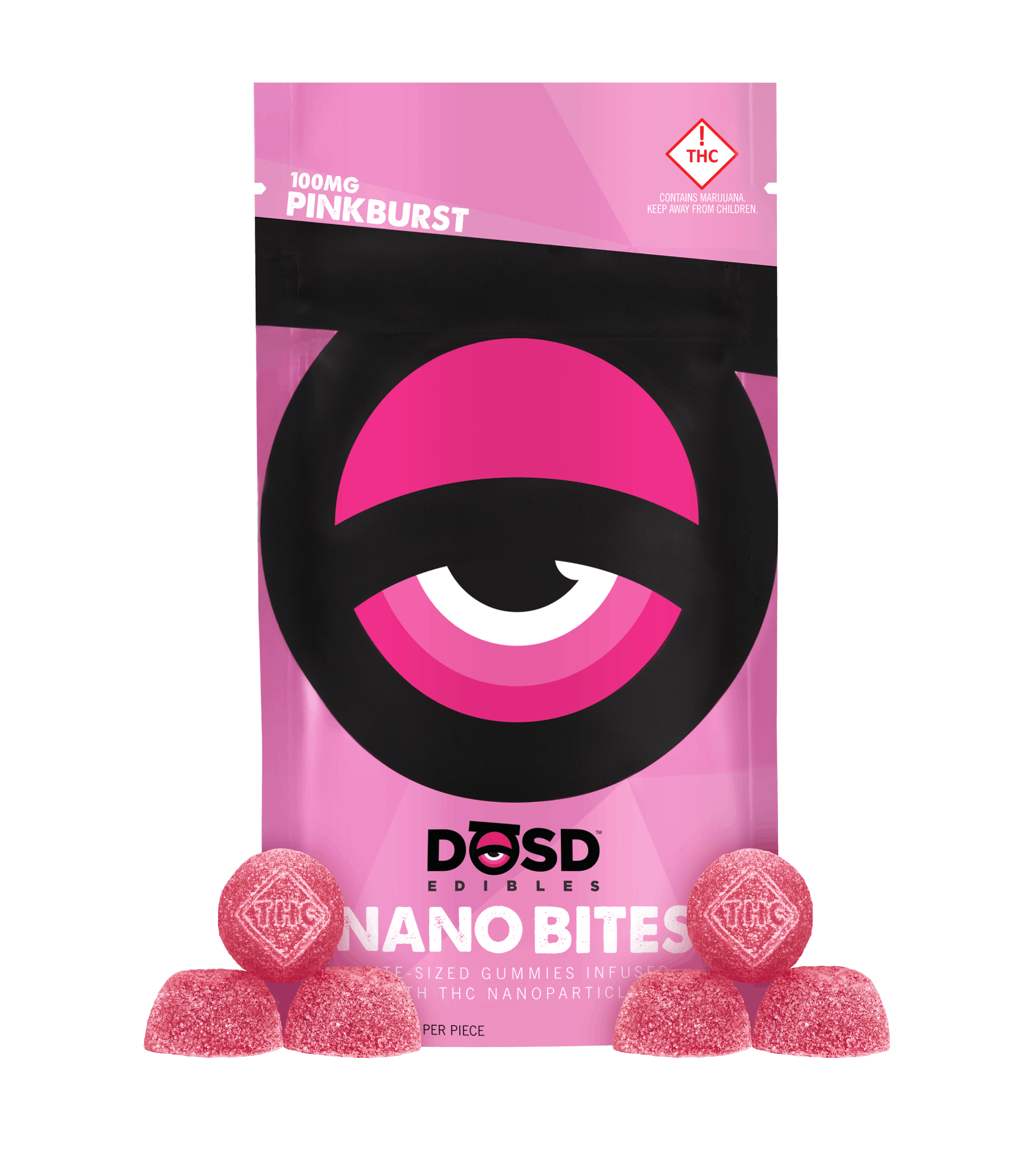 DOSD GUMMY PINKBURST (H) [10PK] 100MG