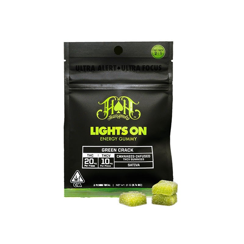 Heavy Hitters — LIGHTS ON GREEN CRACK 2:1 [THC:THCV] 5PK