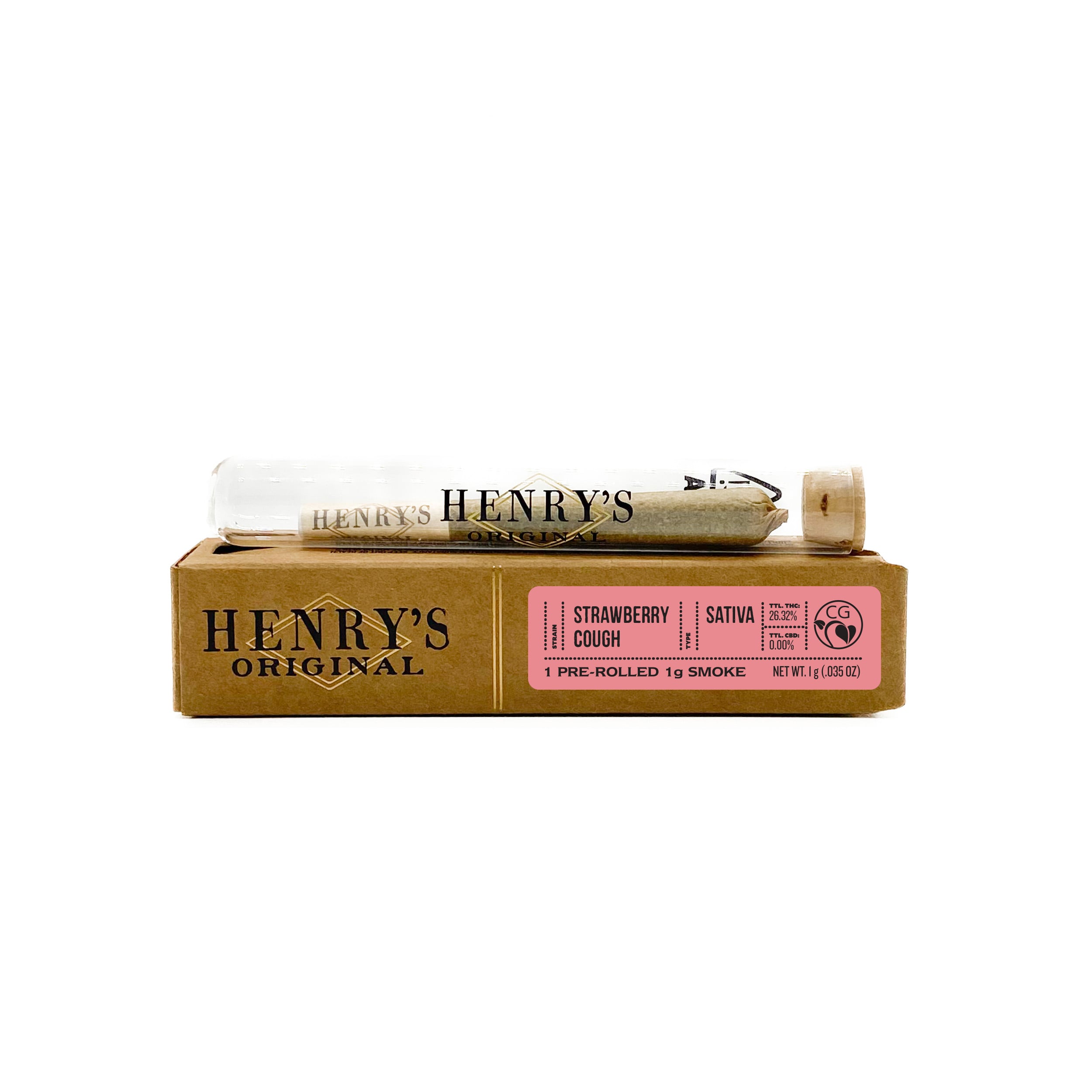 (1) HENRY'S ORIGINAL — STRAWBERRY COUGH [1G]