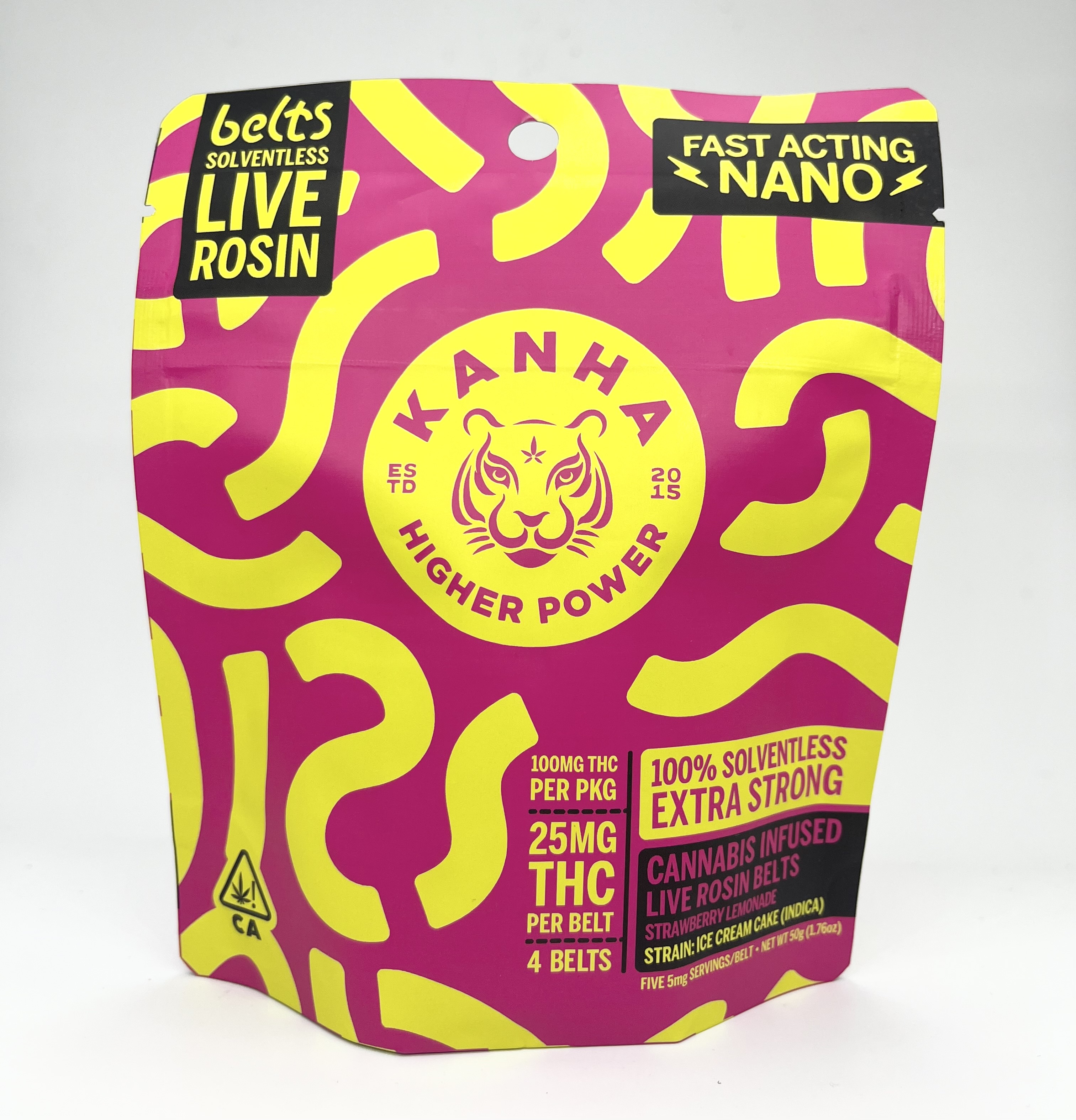 KANHA — STRAWBERRY LEMONADE - FAST ACTING NANO [LIVE ROSIN SOLVENTLESS BELTS]